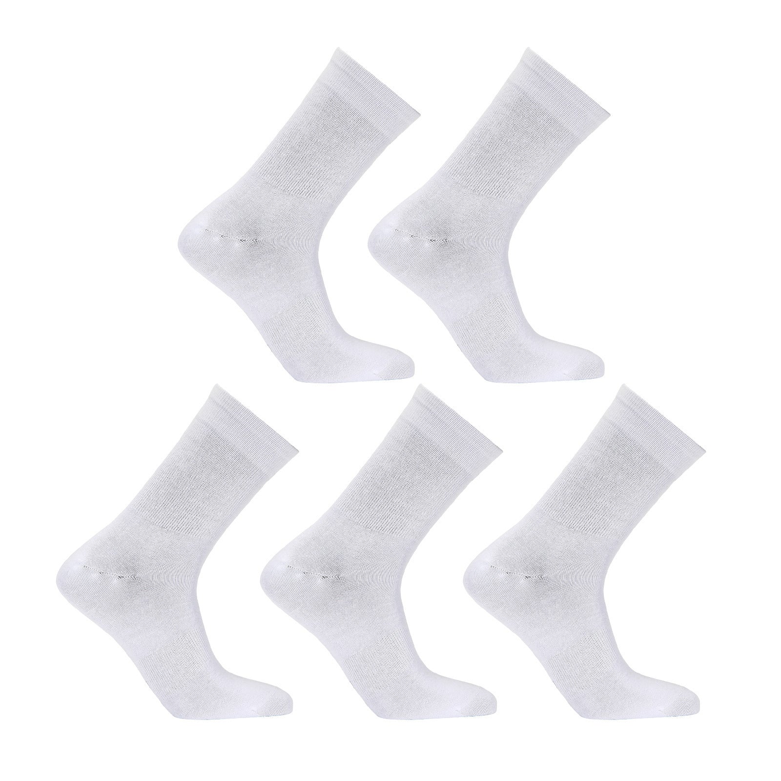 5X Rexy 3D Seamless Crew Socks Medium Slim Breathable WHITE - SuperSaverAU - view 1