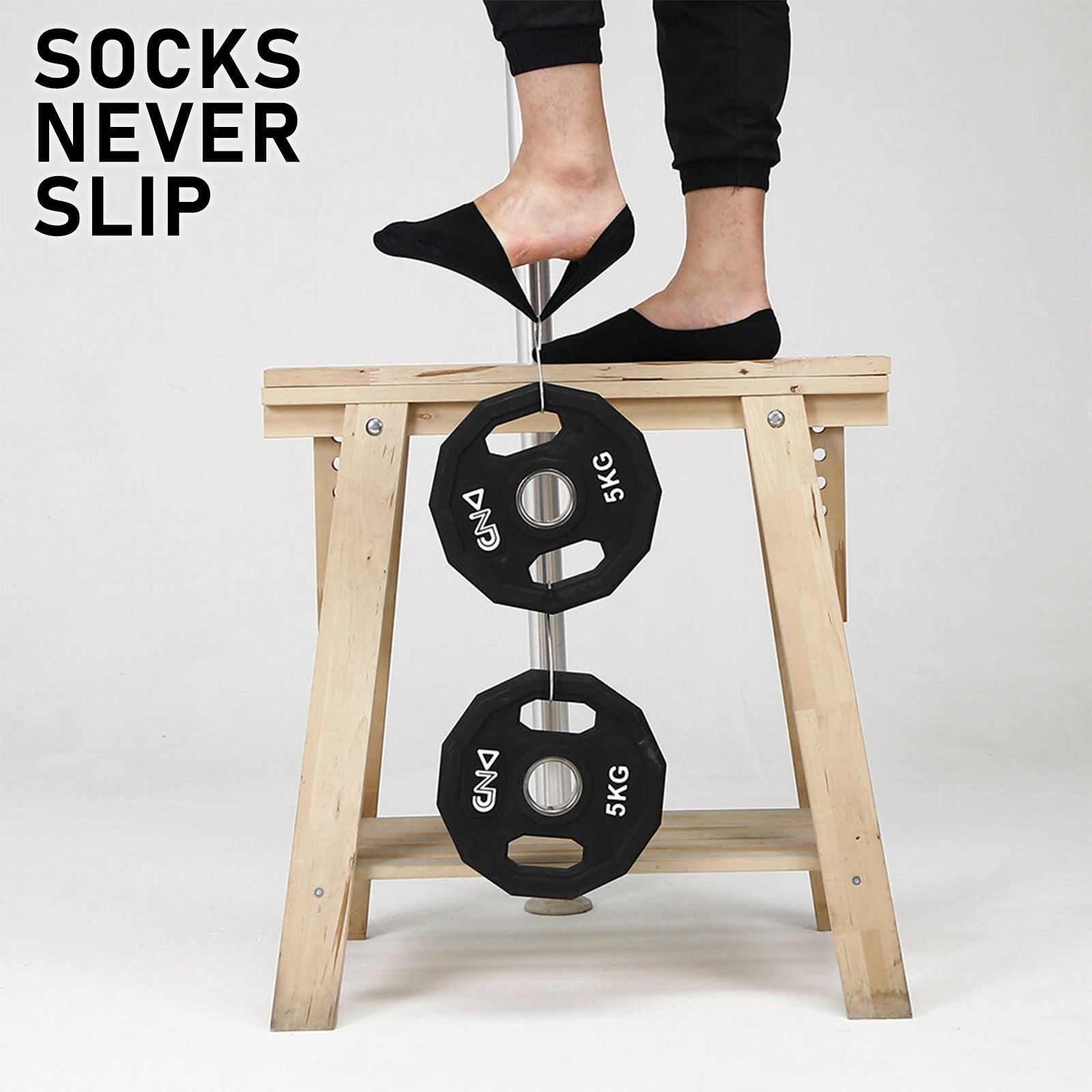 3X Rexy Cushion No Show Ankle Socks Large Non-Slip Breathable BLACK - SuperSaverAU - view 3