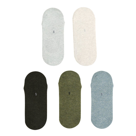 5X Rexy Daily No Show Ankle Socks Large Non-Slip Breathable MULTI COLOUR - SuperSaverAU - view 1