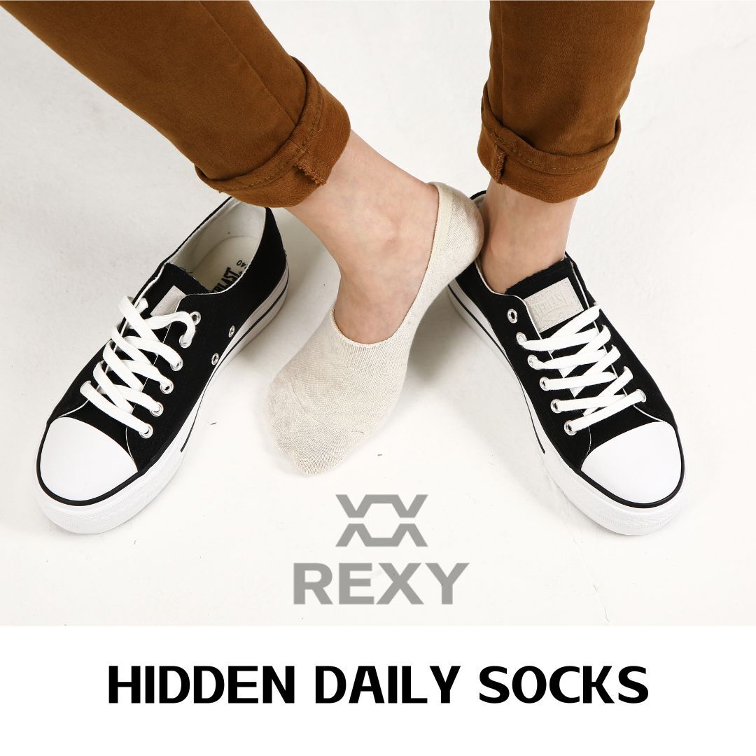 5X Rexy Daily No Show Ankle Socks Large Non-Slip Breathable MULTI COLOUR - SuperSaverAU - view 7