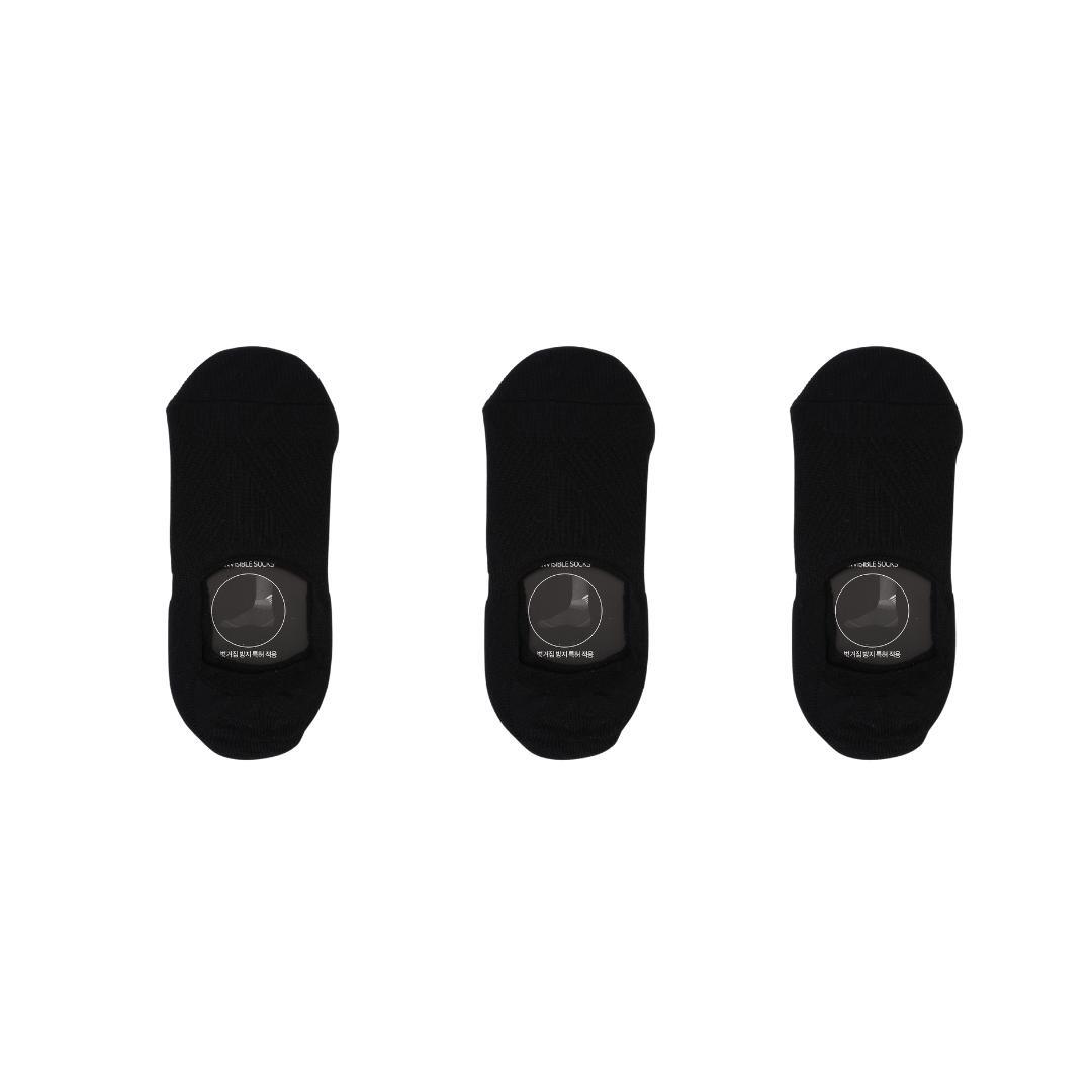 3X Rexy Cushion No Show Ankle Socks Small Non-Slip Breathable BLACK - SuperSaverAU - view 1