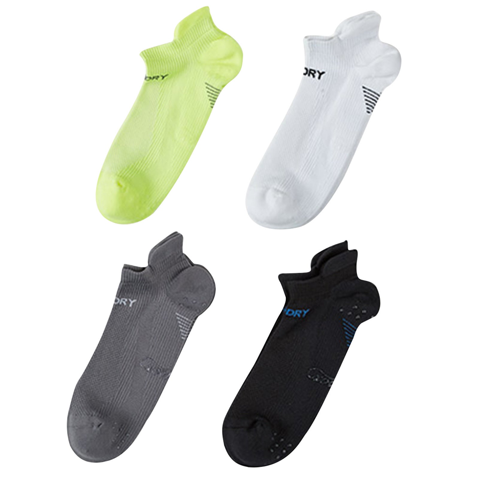 4X Rexy Seamless Sport Sneakers Socks Large Non-Slip Heel Tab MULTI COLOUR - SuperSaverAU - view 1