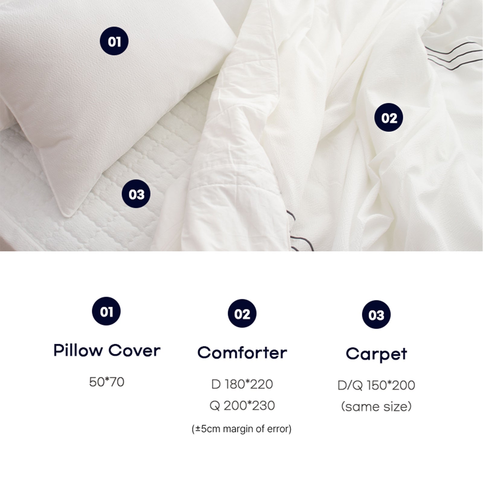 SAESOM Queen Flua Snow Comforter Set - Cool Lightweight Quilt, Blue - SuperSaverAU - view 7