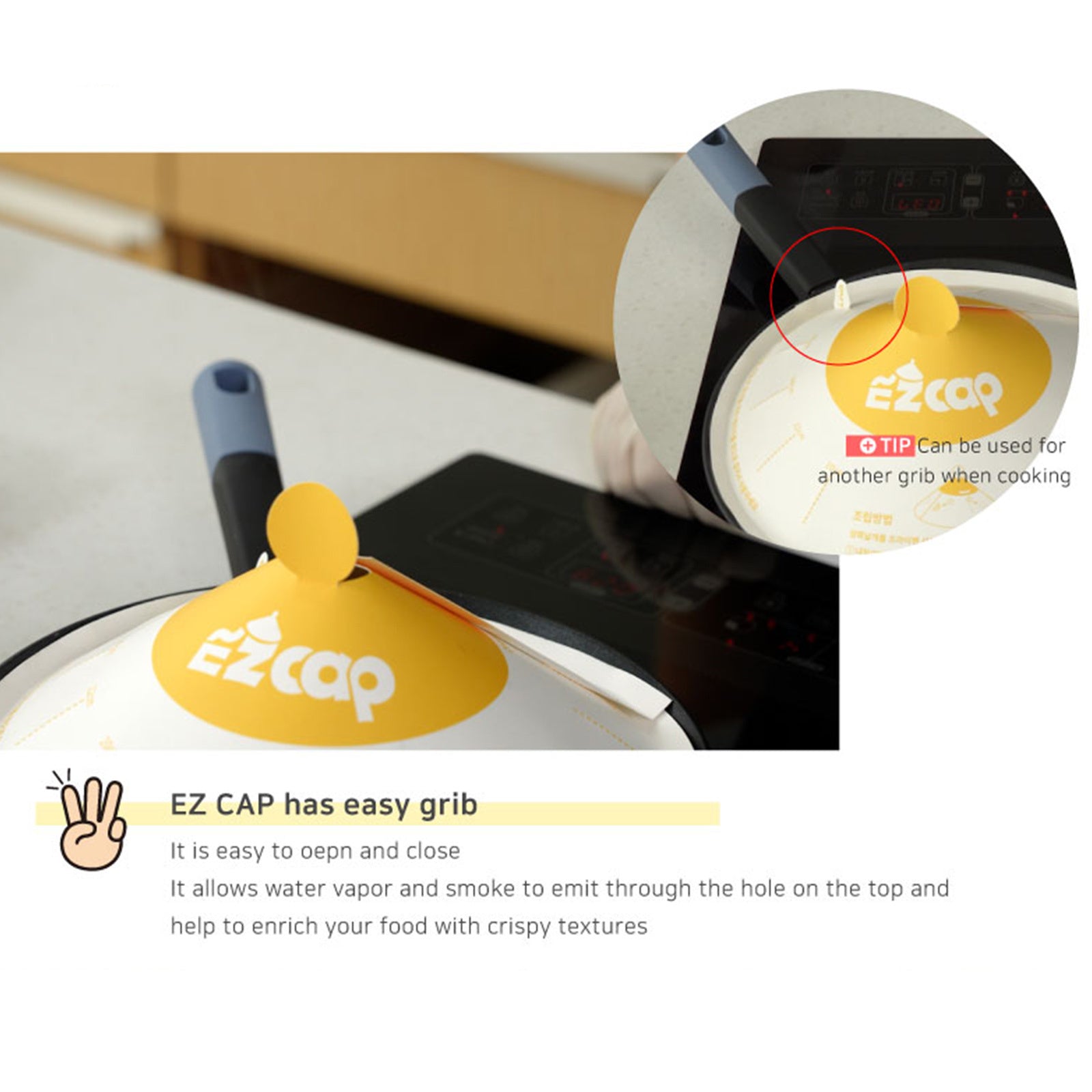 EZ Cap 100X Disposable Paper Frypan Lid, Oil Splash Protection, Adjustable 20-32cm - SuperSaverAU - view 3