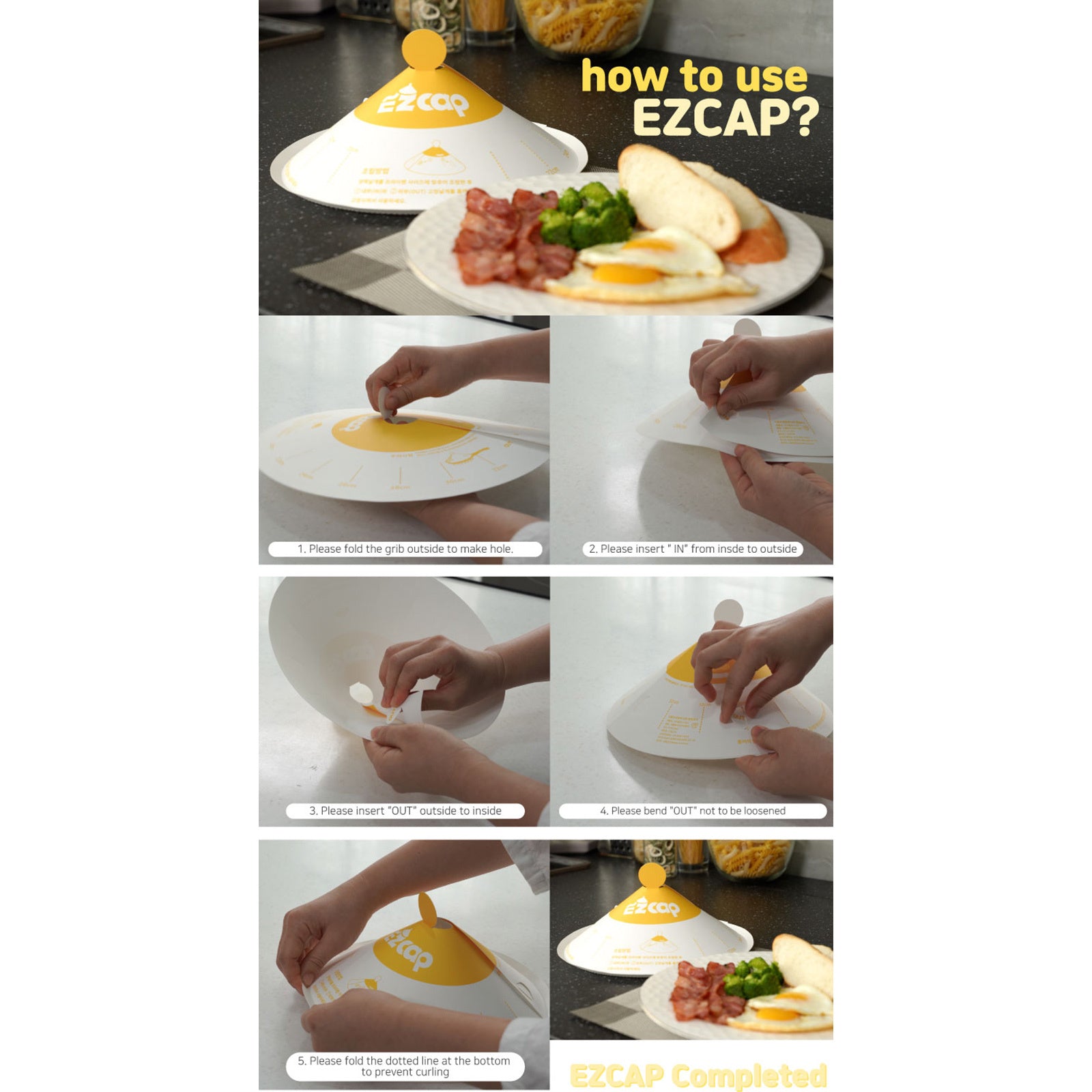 EZ Cap 100X Disposable Paper Frypan Lid, Oil Splash Protection, Adjustable 20-32cm - SuperSaverAU - view 5