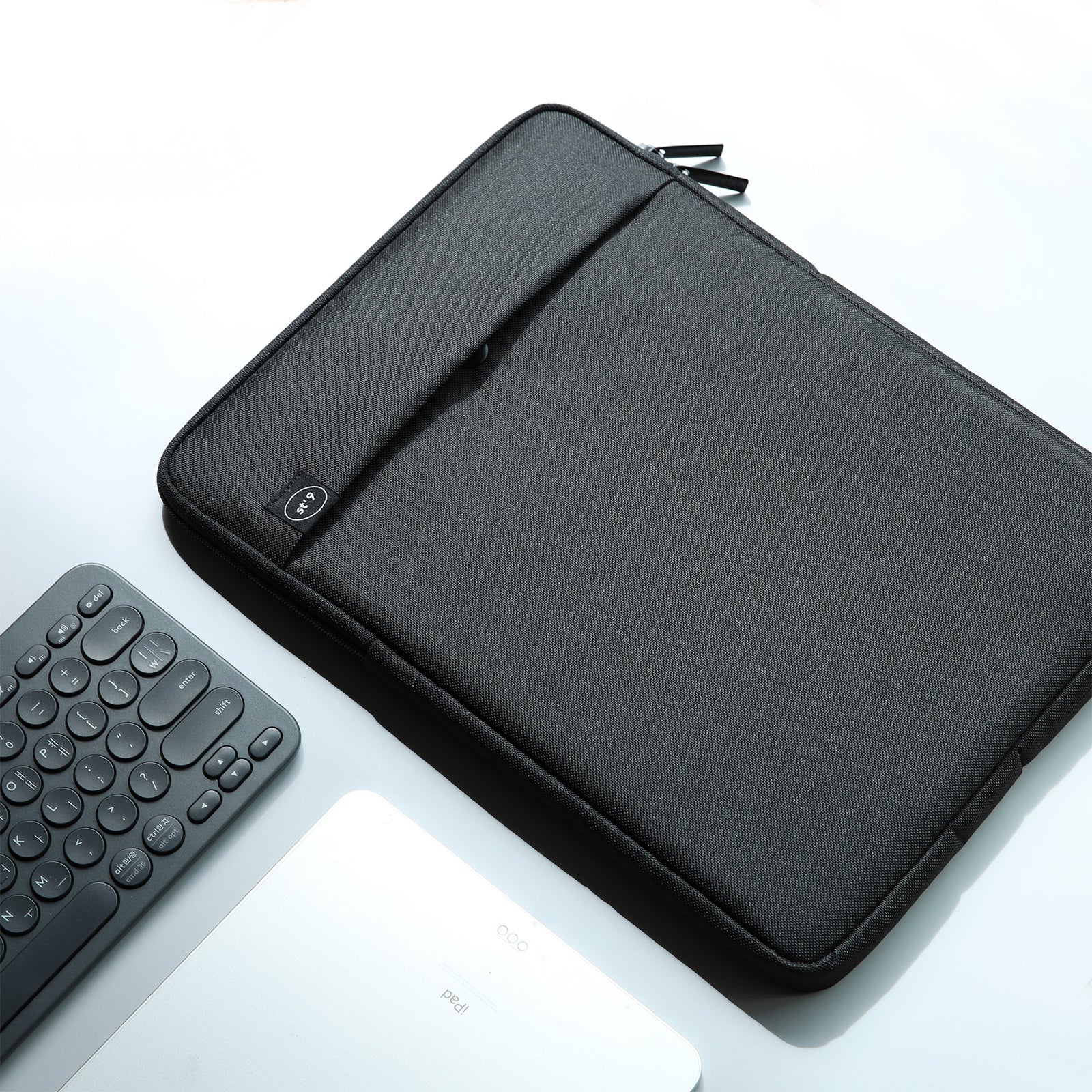 15 inch Laptop Sleeve Padded Travel Carry Case Bag L size LUKE BLACK - SuperSaverAU - view 2
