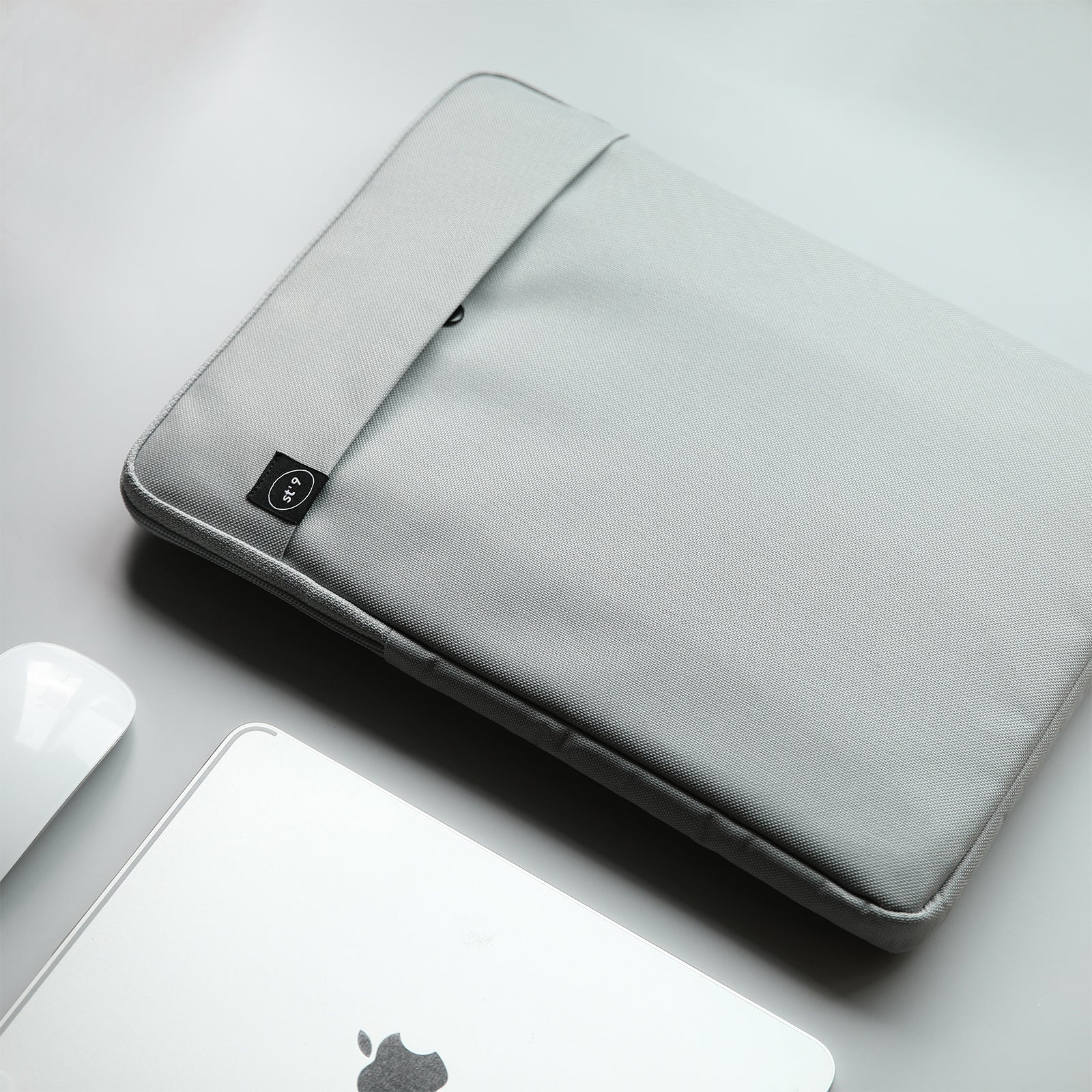 ST'9 Laptop Sleeve 15 inch Padded Travel Case Bag L Grey Water-Resistant - SuperSaverAU - view 3