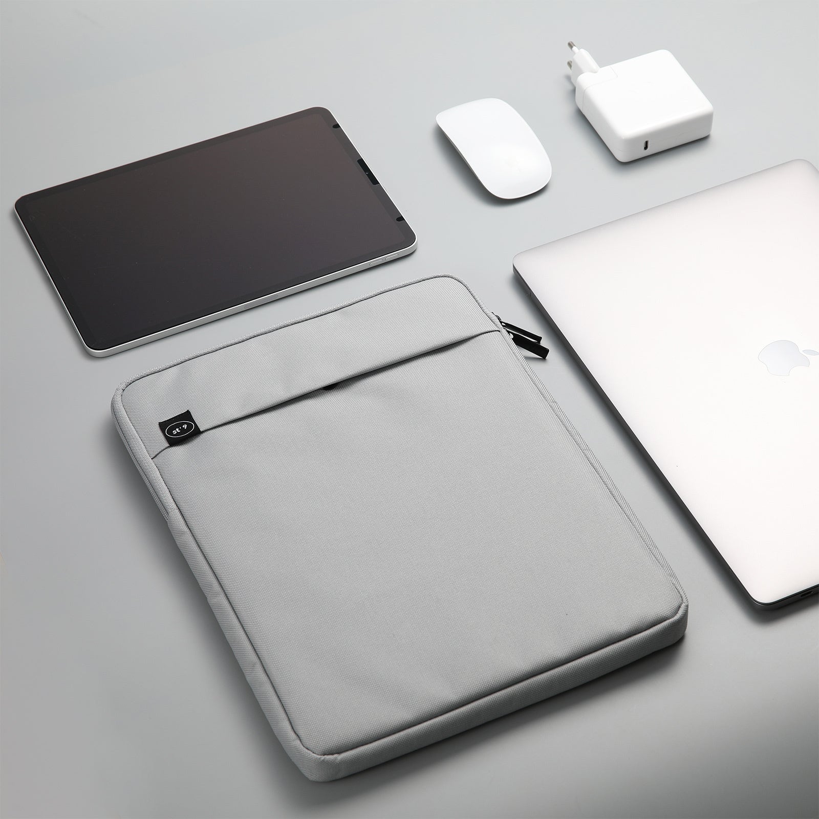 15.6/16 inch Laptop Sleeve Padded Travel Carry Case Bag XL size LUKE GREY - SuperSaverAU - view 4