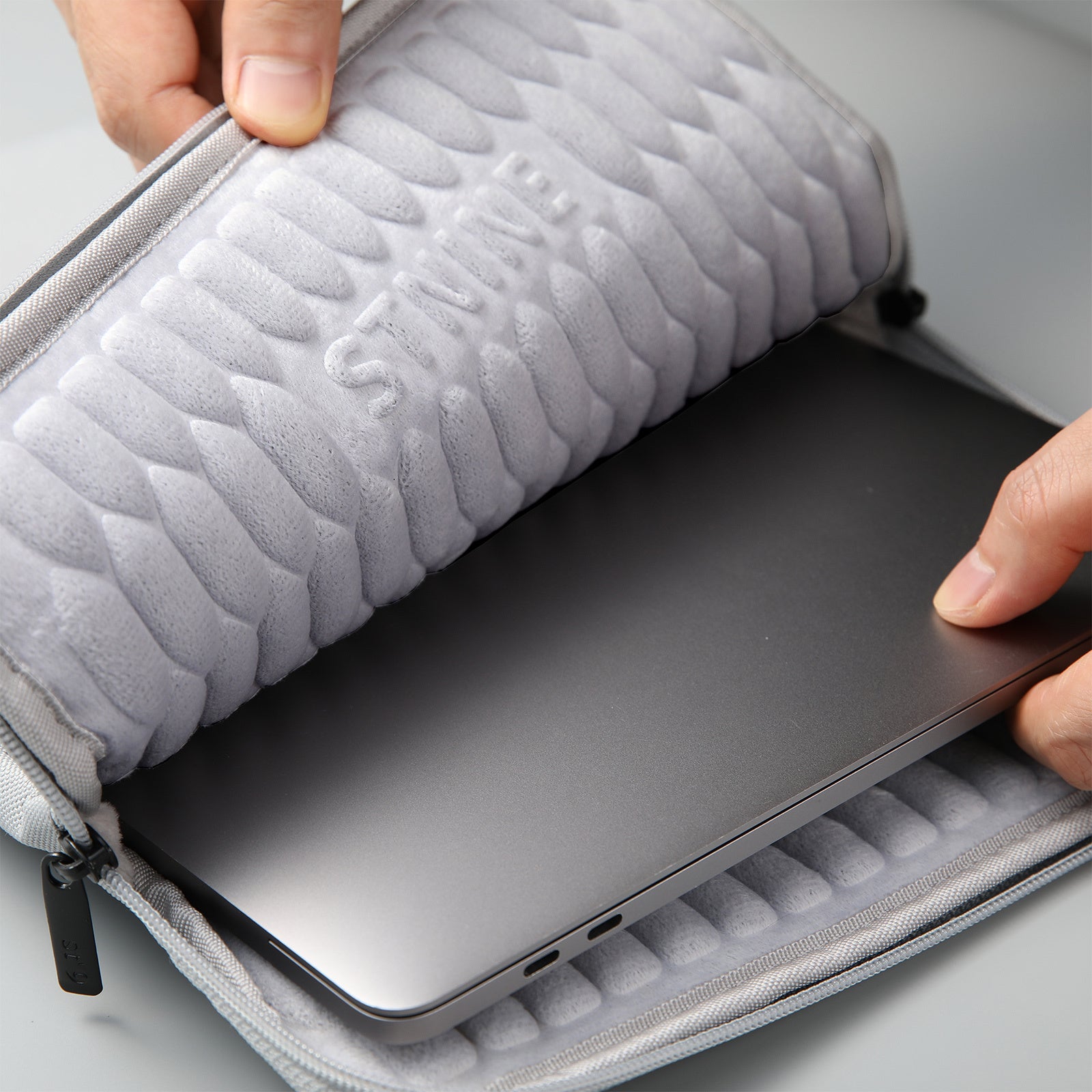 15.6/16 inch Laptop Sleeve Padded Travel Carry Case Bag XL size LUKE GREY - SuperSaverAU - view 6