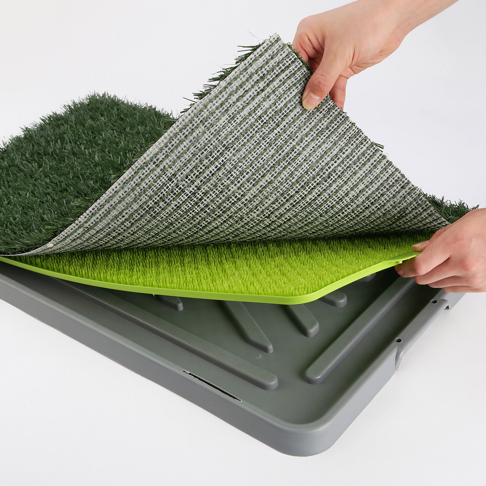 Paw Mate Pet Dog Potty Tray Training Toilet 69cm x 43cm + 1 Grass Mat, Easy Clean - SuperSaverAU - view 5