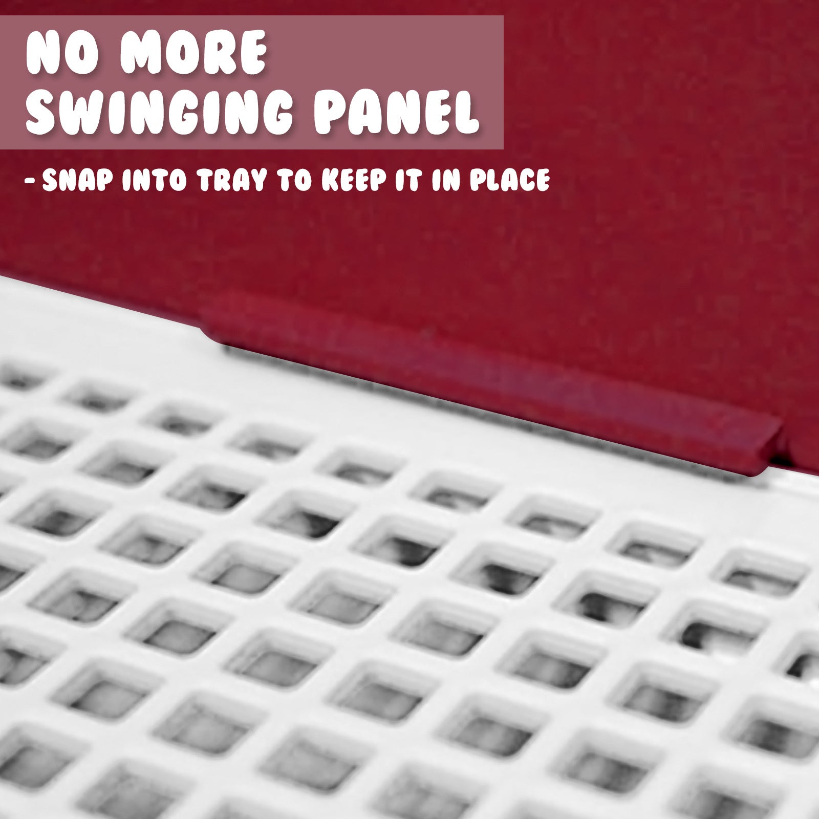 PS KOREA Dog Potty Tray 52.6cm x 43cm x 15cm - Leak-Proof, Raised Walls, Wine - SuperSaverAU - view 5
