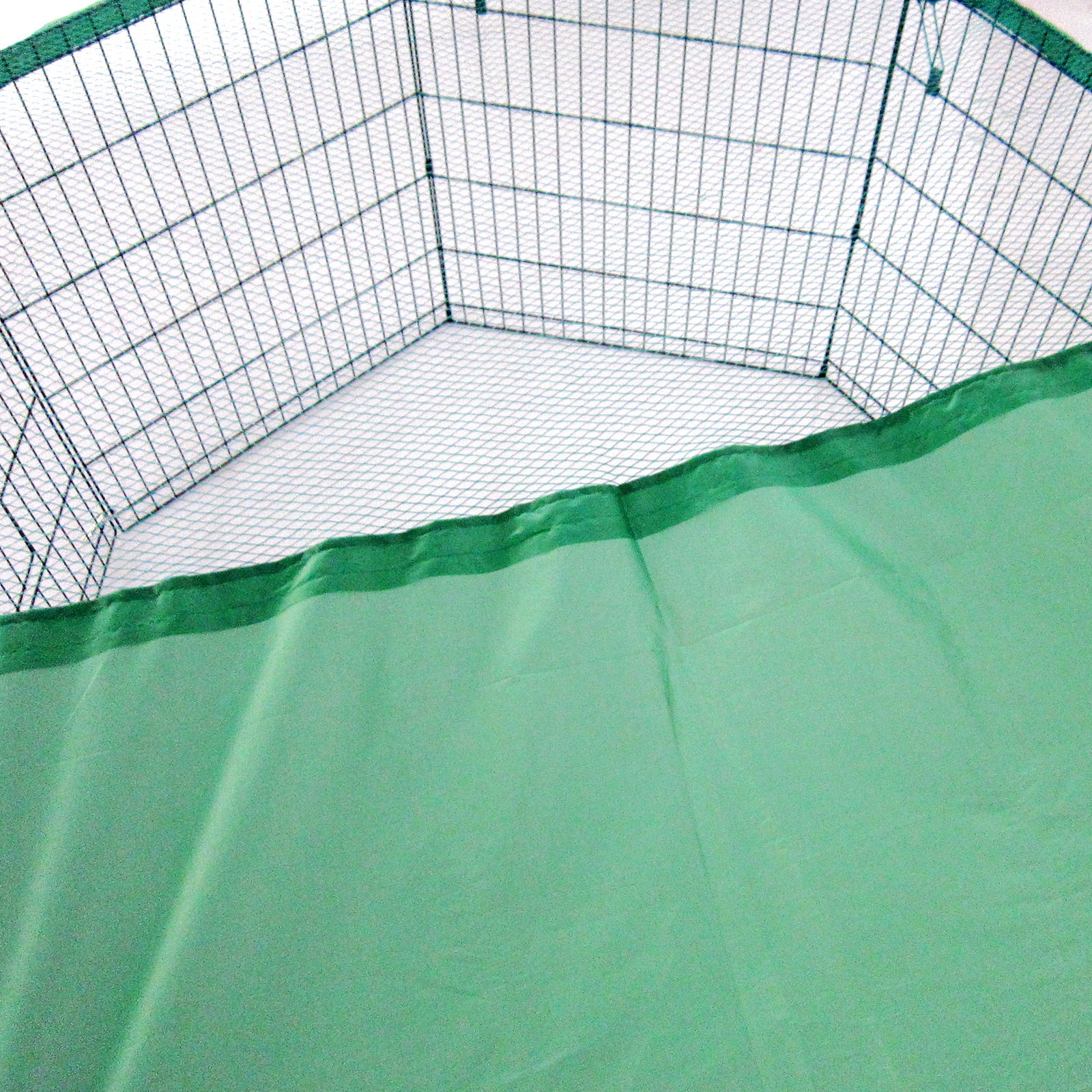 Paw Mate 30in Pet Playpen Net Cover - Green, Easy Setup, Half Netting/Fabric - SuperSaverAU - view 4