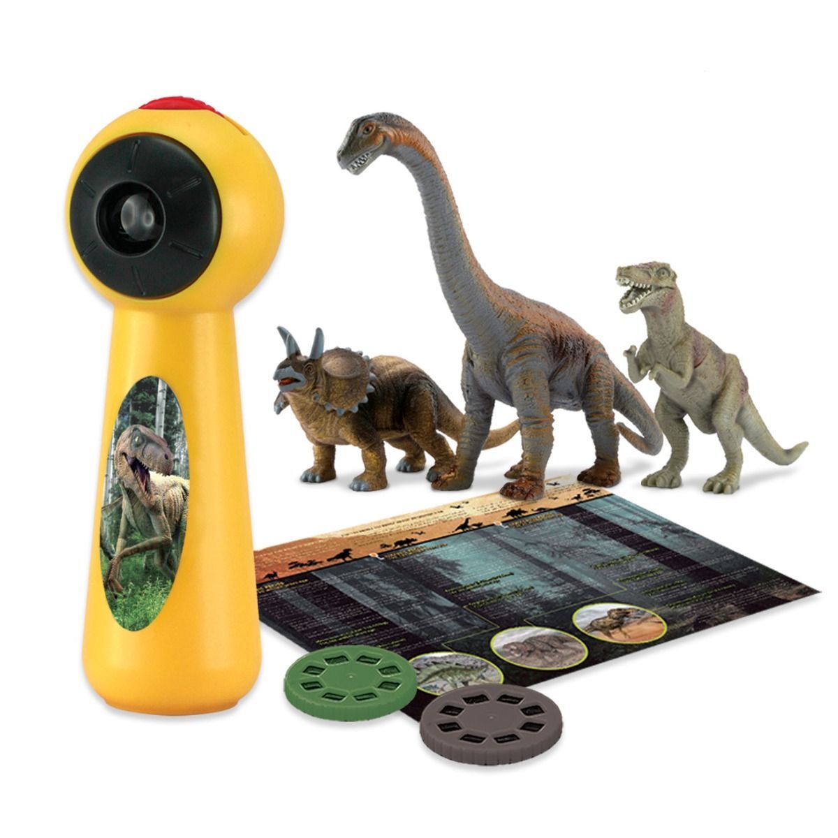 Dinosaur Projector and 3 Toy Figures Play Set - Kids STEM Learning Set - SuperSaverAU - view 1