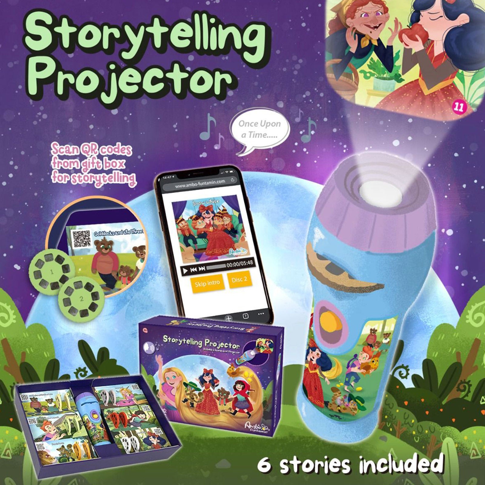 Storytelling Torch Projector Set - 6 Educational Stories for Kids - SuperSaverAU - view 4