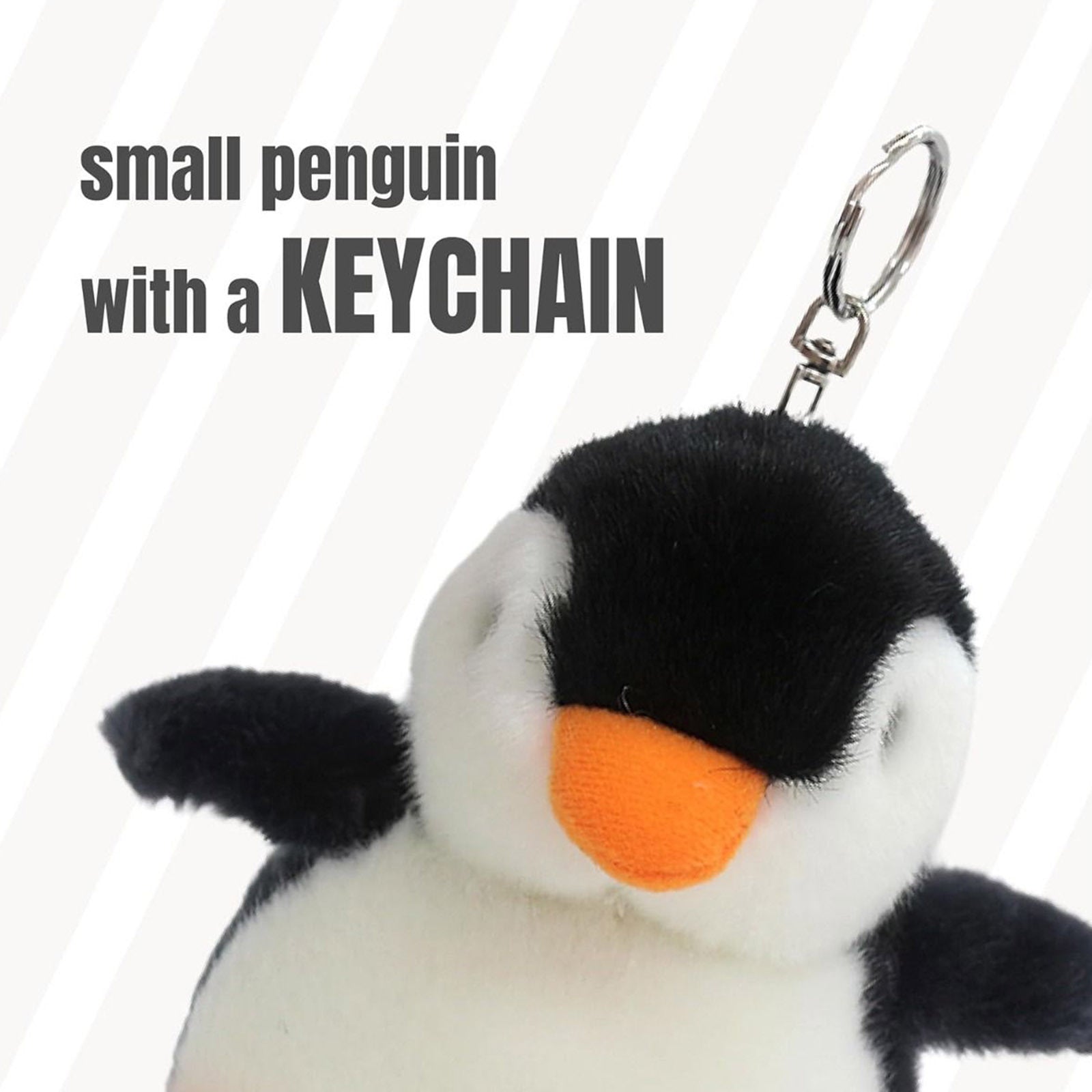 2X Plush Penguin Keychain Or Doll With Sound Activation PINK - SuperSaverAU - view 3
