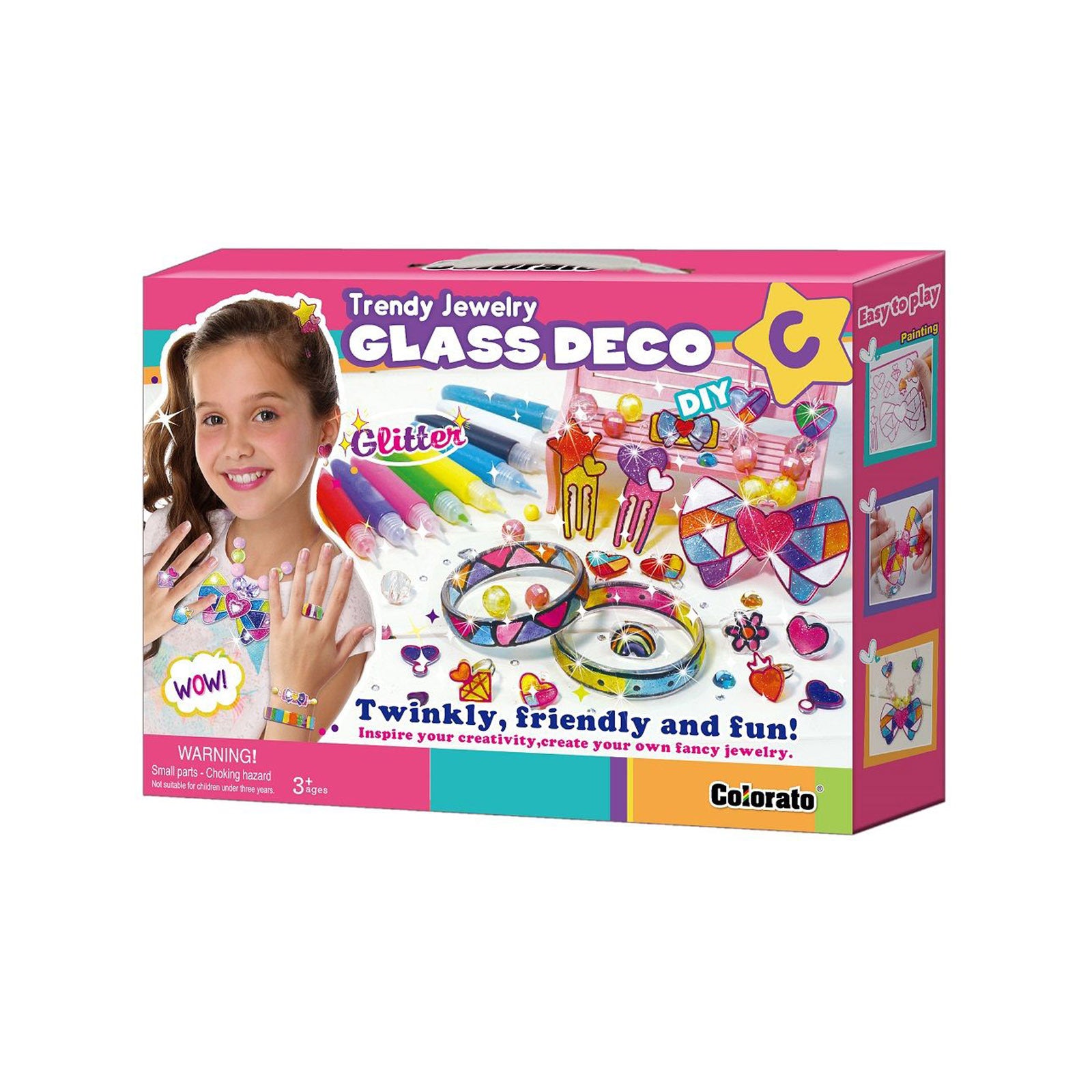 Colorato Trendy Jewellery Glass Art Deco - DIY Craft Kit for Kids Painting Set - SuperSaverAU - view 1