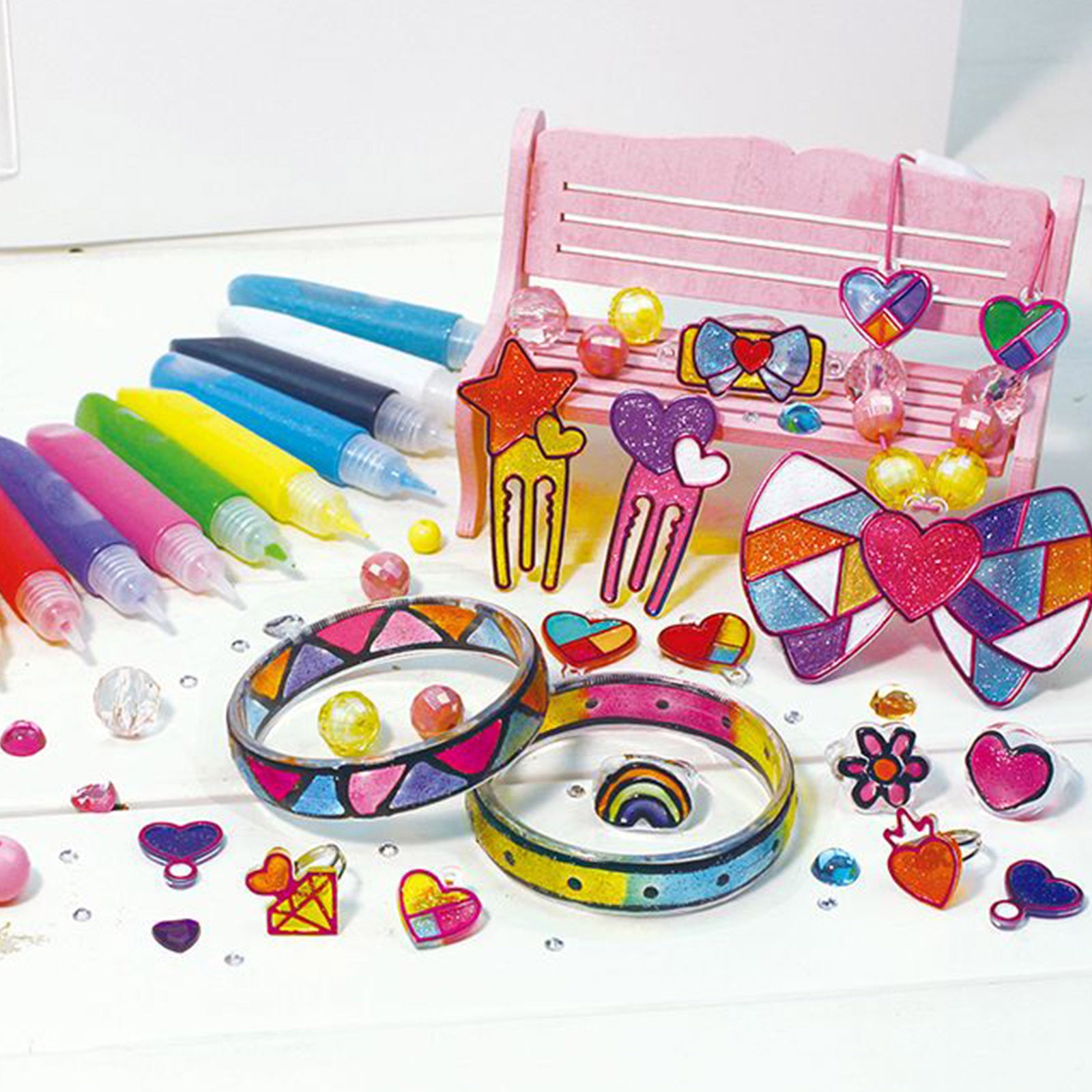 Colorato Trendy Jewellery Glass Art Deco - DIY Craft Kit for Kids Painting Set - SuperSaverAU - view 2