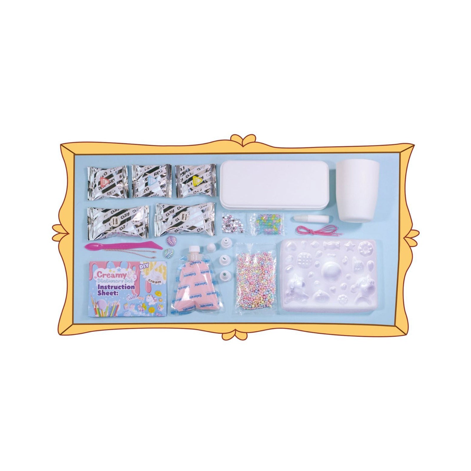 Colorato Creamy Stationery Set - Super Clay and Charms DIY Craft Kit for Kids - SuperSaverAU - view 2