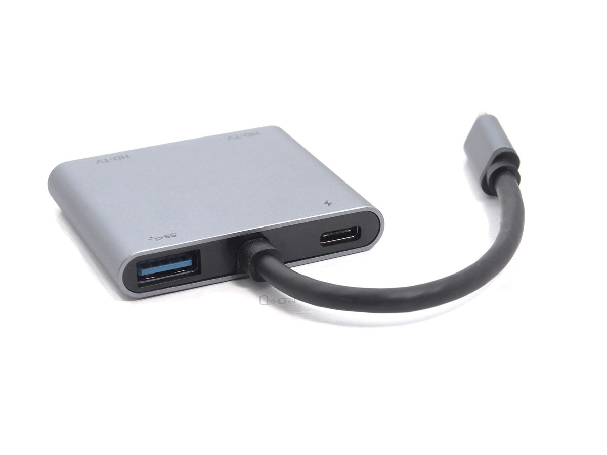 Oxhorn USB C Multi Display Adapter - 2 HDMI 4K@30Hz, USB 3.0, PD Charging - SuperSaverAU - view 2