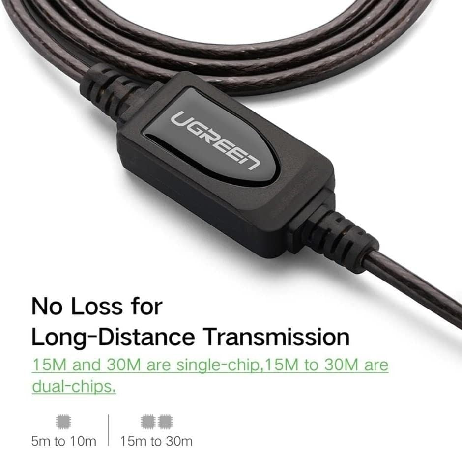 UGREEN USB 2.0 Active Extension Cable 10M, Fast Data Transfer, Universal Compatibility - SuperSaverAU - view 2