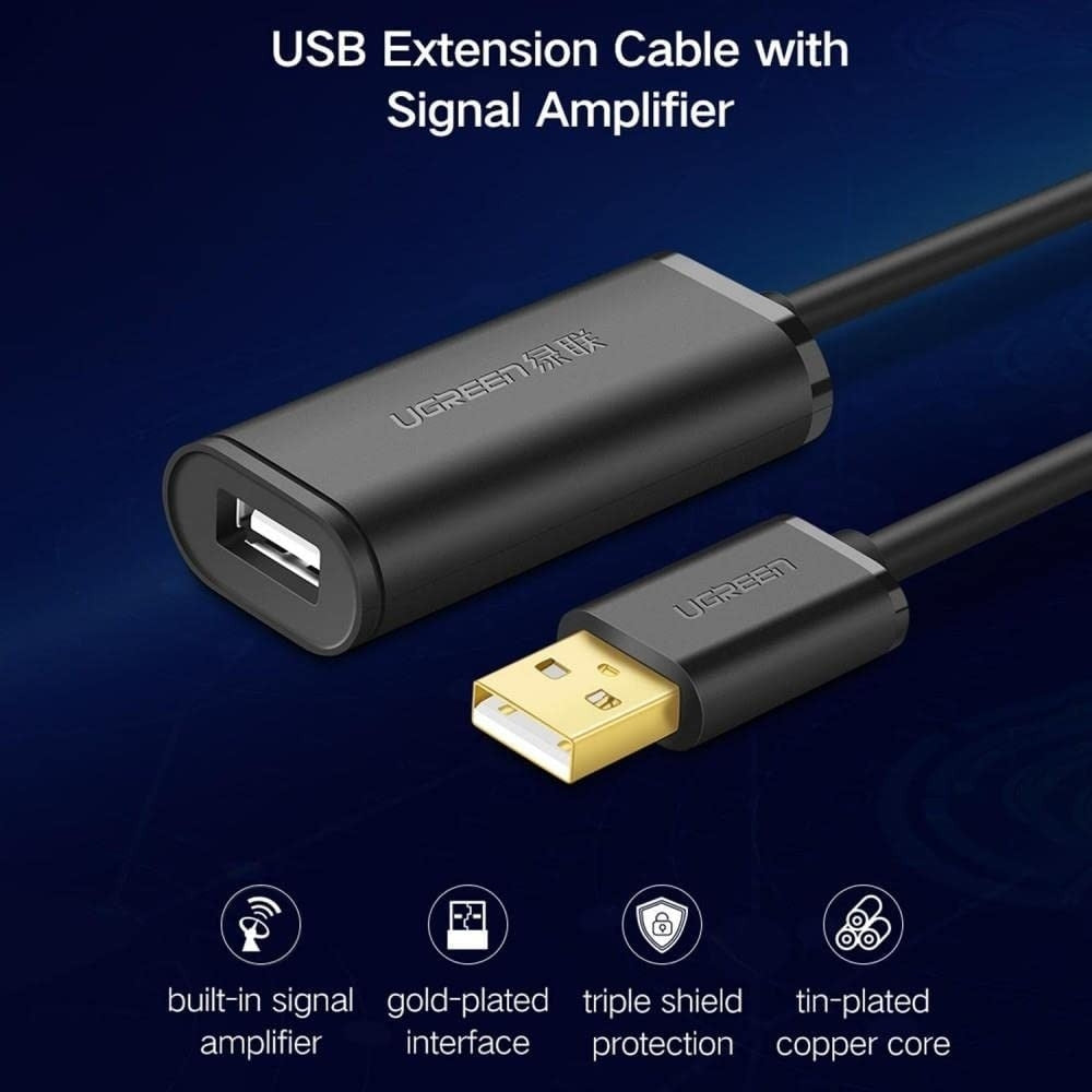 UGREEN USB 2.0 Active Extension Cable 10M, Fast Data Transfer, Universal Compatibility - SuperSaverAU - view 3