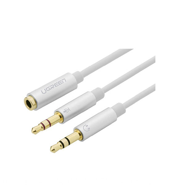 UGREEN 3.5mm Female to 2 Male Headset Splitter Adapter for Separate Mic and Audio - SuperSaverAU - view 1
