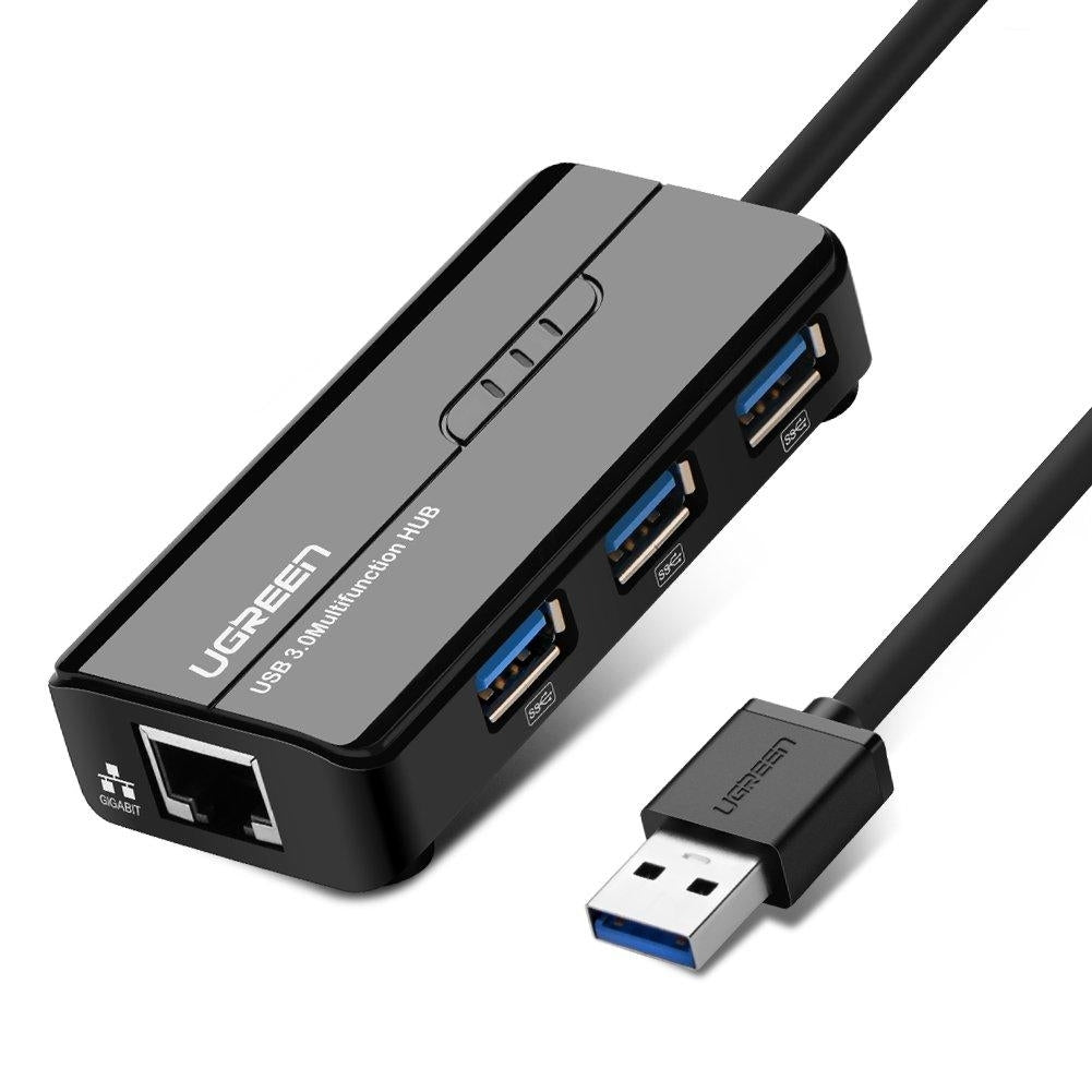 UGREEN USB 3.0 Hub with Gigabit Ethernet Adapter (20265) - SuperSaverAU - view 1