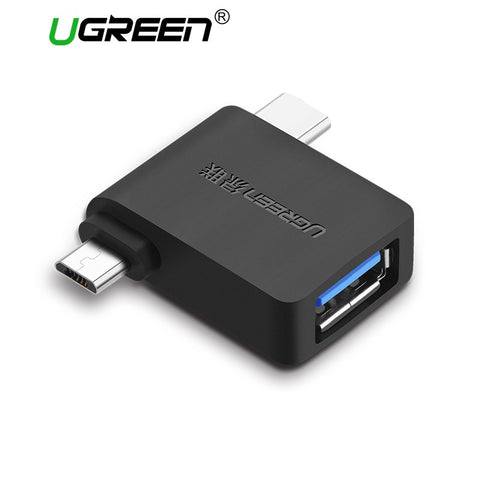UGREEN 2-in-1 Micro USB and USB-C to USB 3.0 Adapter OTG Cable Converter - SuperSaverAU - view 1