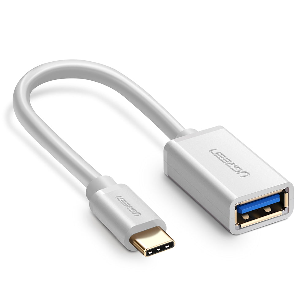 UGREEN USB Type-C Male to USB 3.0 Type A Female OTG Cable - White 15CM (30702) - SuperSaverAU - view 1