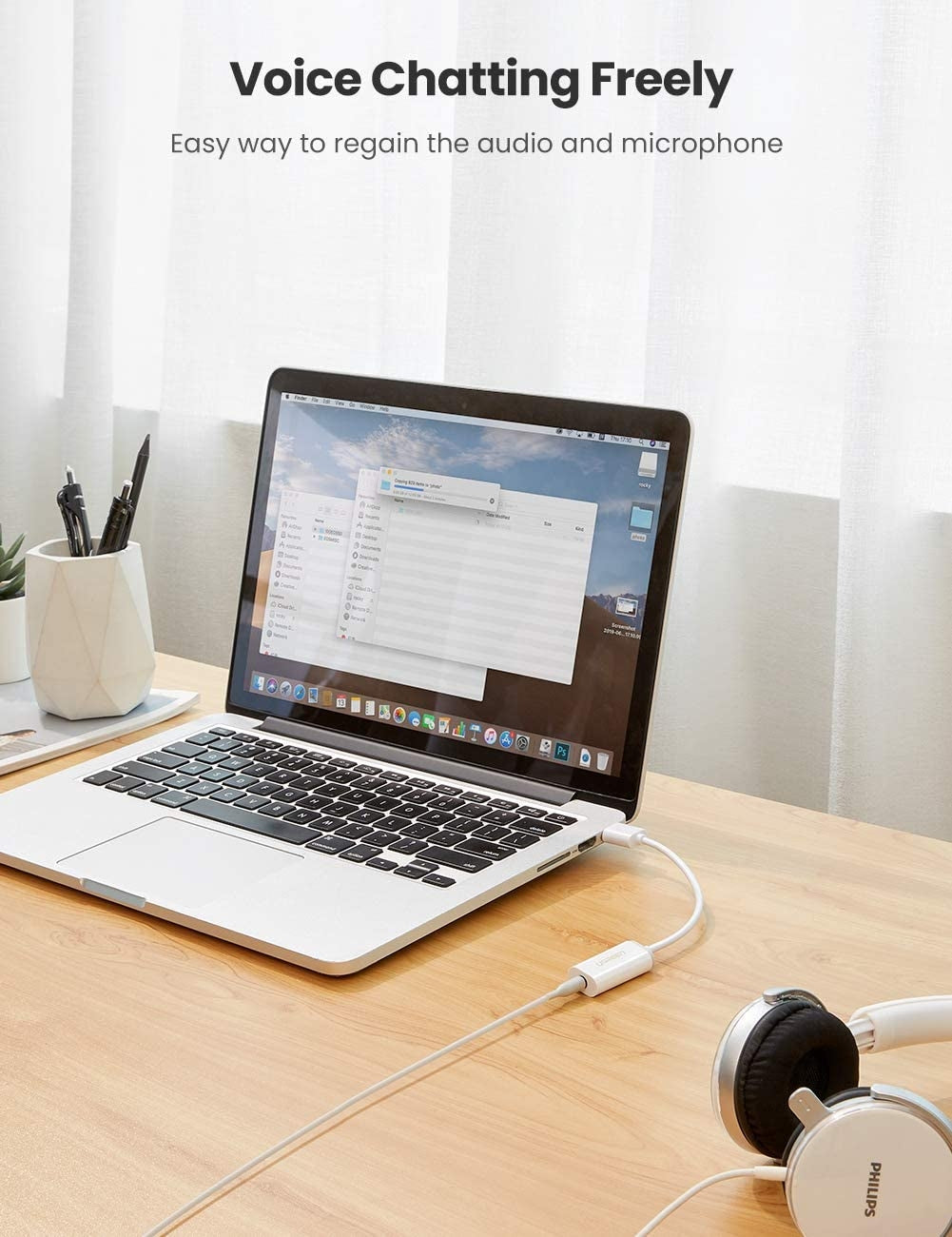 UGREEN USB A Male to 3.5 mm Aux Cable (White) - SuperSaverAU - view 3