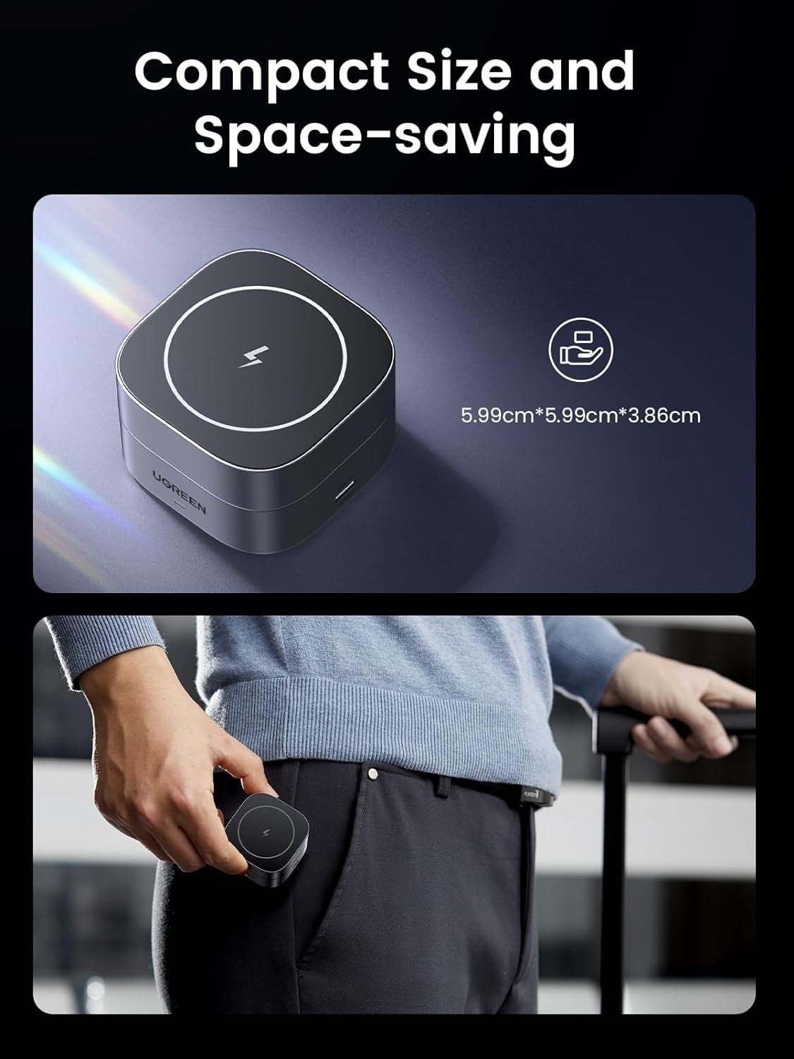 UGREEN 35278 2-in-1 Magsafe Wireless Charger with Stand - SuperSaverAU - view 8