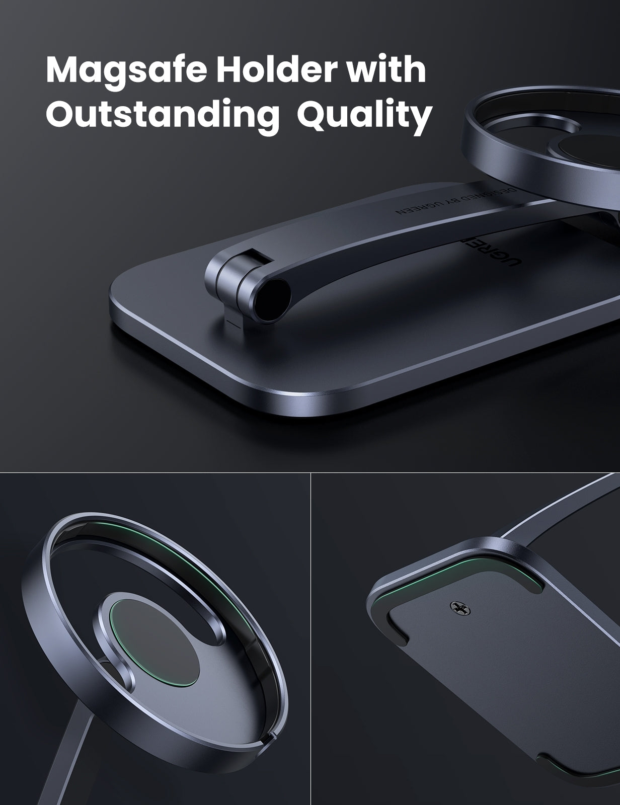 UGREEN 40290 Desk Adjustable and Foldable Aluminum Magsafe Charging Stand - SuperSaverAU - view 6