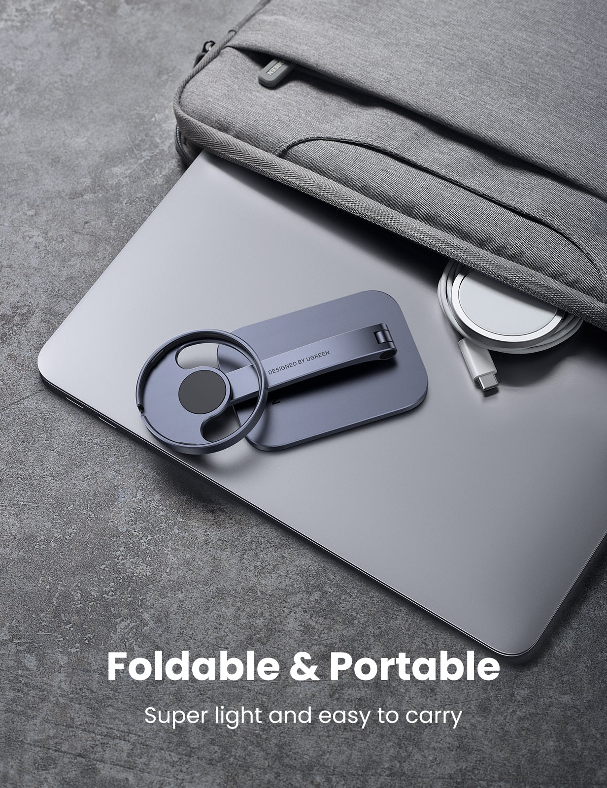 UGREEN 40290 Desk Adjustable and Foldable Aluminum Magsafe Charging Stand - SuperSaverAU - view 7