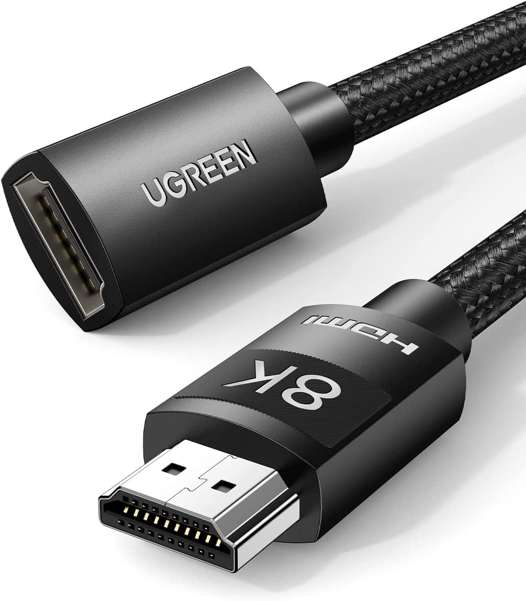 UGREEN 8K HDMI Extension Cable 1M 60Hz 48Gbps Male to Female, Durable Nylon - SuperSaverAU - view 1