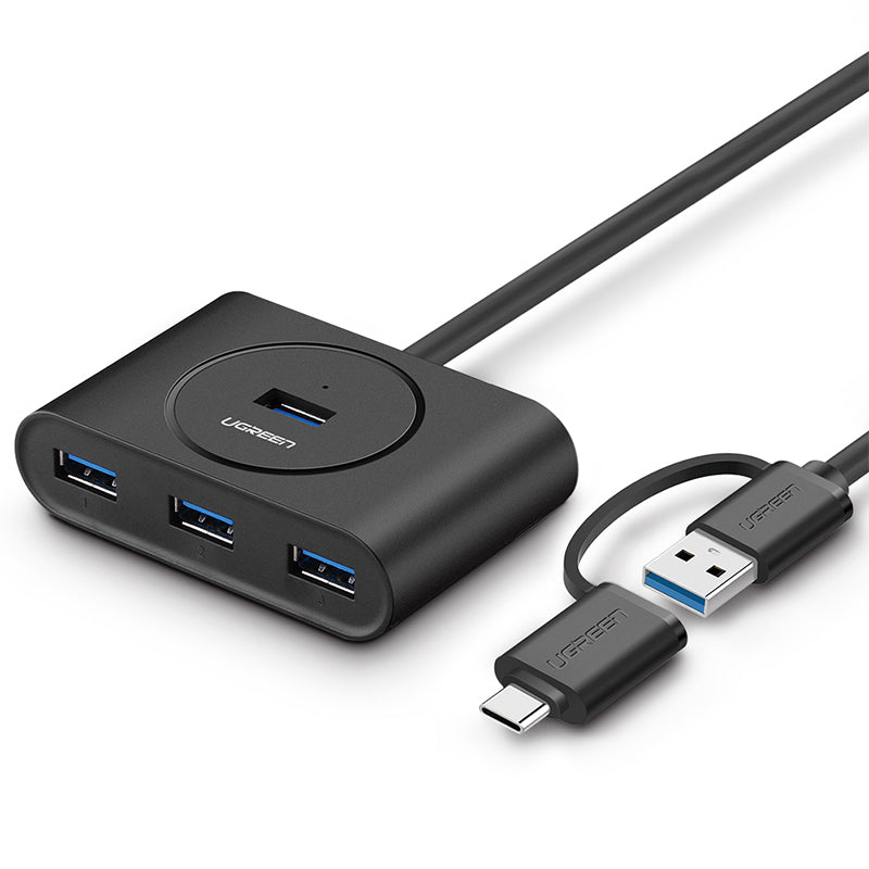 UGreen USB 3.0 Hub With Type C port Black 1M 40850 - SuperSaverAU - view 1