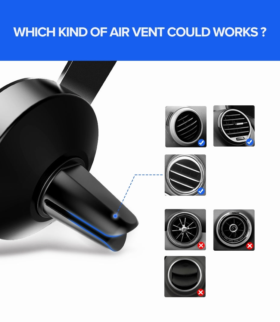 UGREEN Gravity Car Phone Holder for Ventilation Grille, 6.3-8.8 cm, 360° Rotation - SuperSaverAU - view 7