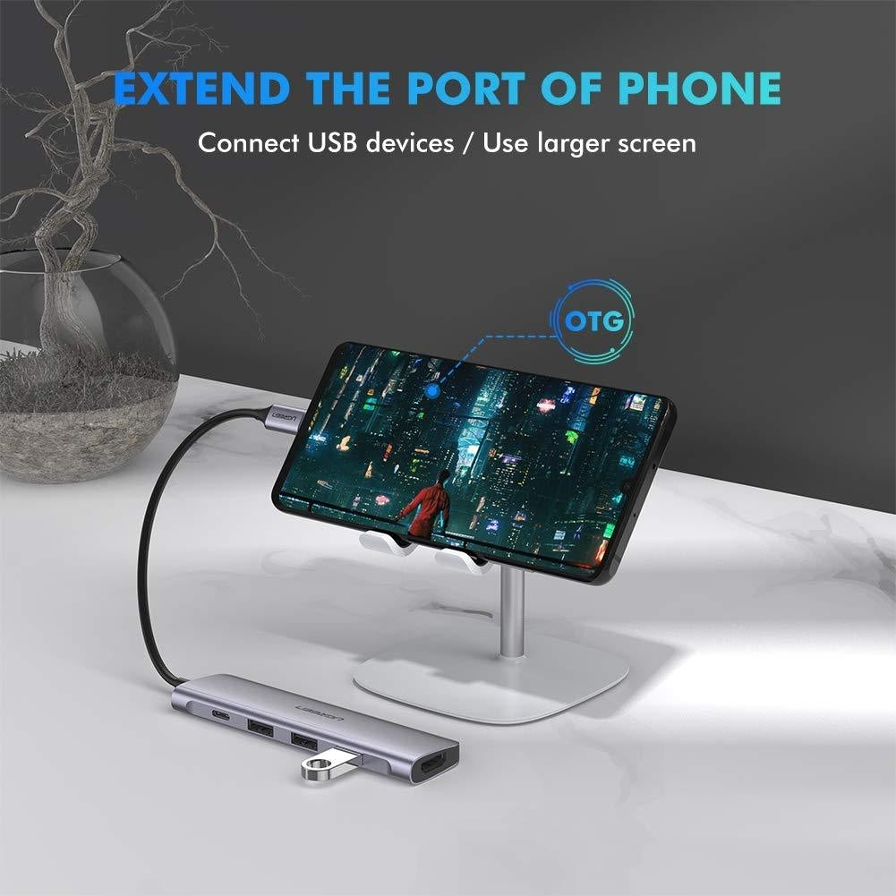 UGREEN TypeC 5 in 1 Adaptor - HDMI + USB 3.0*3 + TypeC PD Power Converter (50209) - SuperSaverAU - view 5