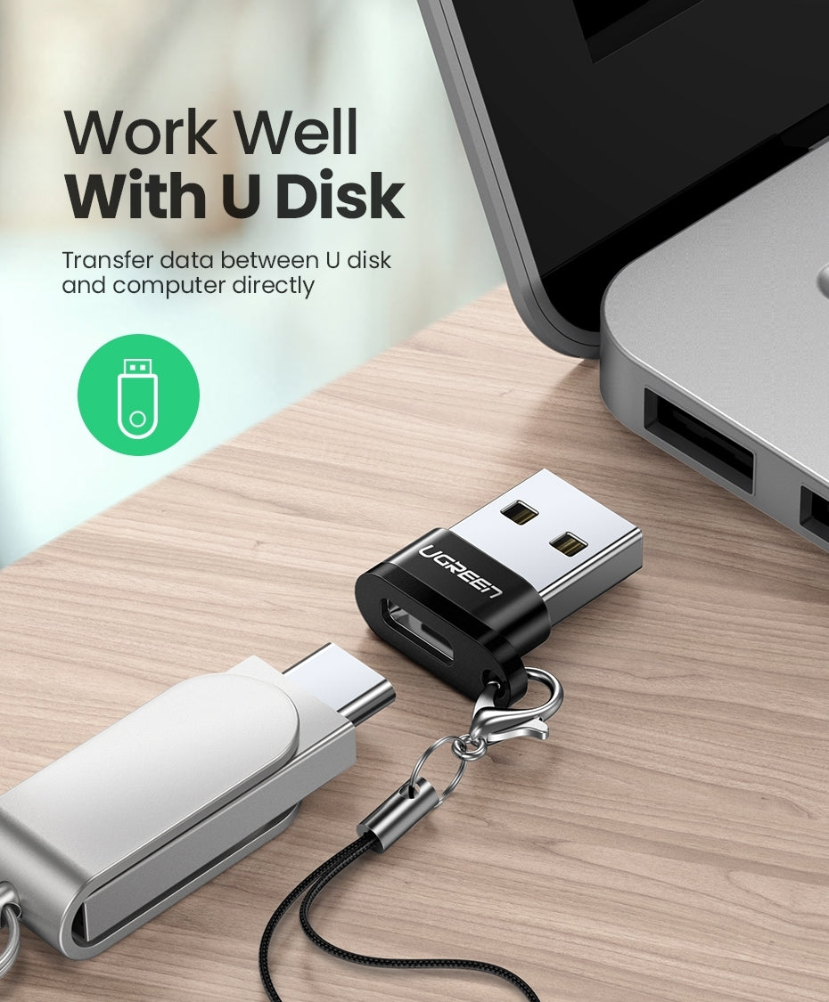 UGREEN 50568 USB-C 3.1 Female to USB-A 2.0 Male Adapter - SuperSaverAU - view 2