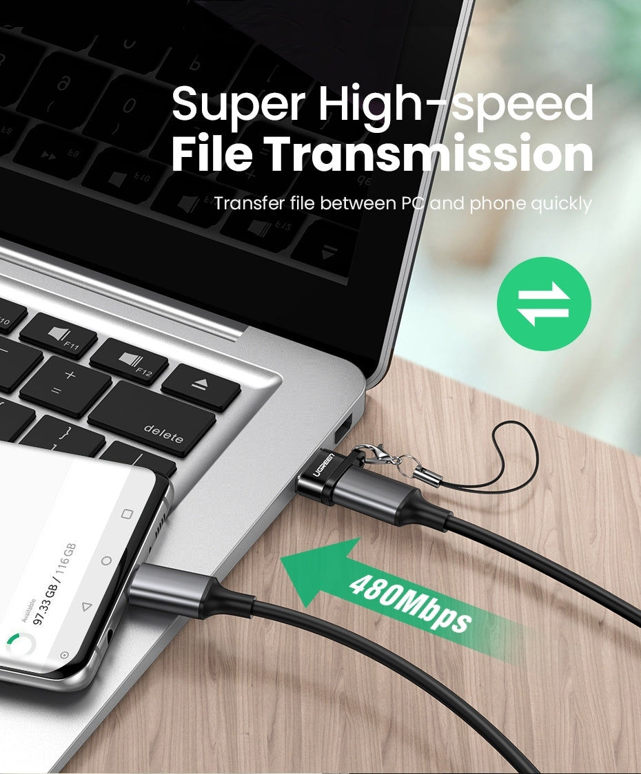 UGREEN 50568 USB-C 3.1 Female to USB-A 2.0 Male Adapter - SuperSaverAU - view 6