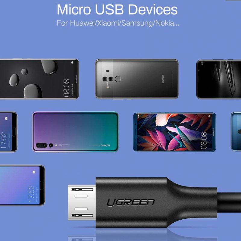 UGREEN USB 2.0 A to Micro USB Cable Nickel Plating 1m Black 60136 - SuperSaverAU - view 4