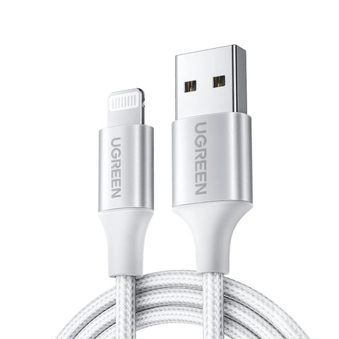 UGREEN 60163 USB-A to 8-pin iPhone Charging Cable 2M Silver - SuperSaverAU - view 1