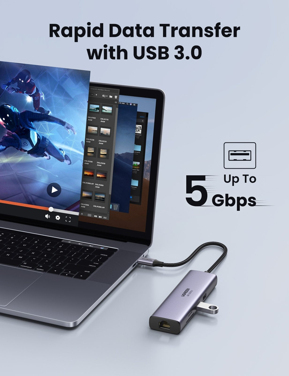 UGREEN 7-in-1 USB-C Hub with 4K HDMI, Ethernet, Card Reader, 100W PD Charging - SuperSaverAU - view 9