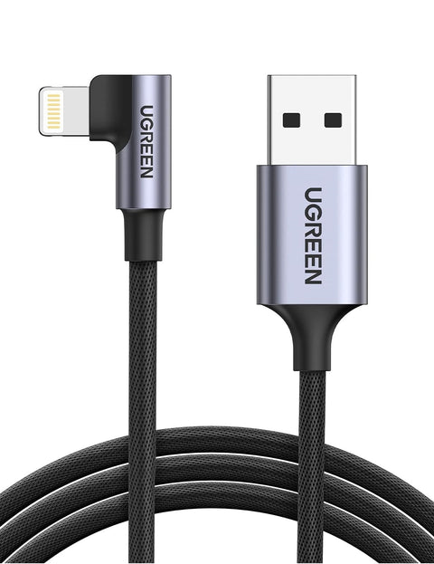 UGREEN 60521 USB-A to 8-pin 90 Degree Angel Cable 1M - SuperSaverAU - view 1