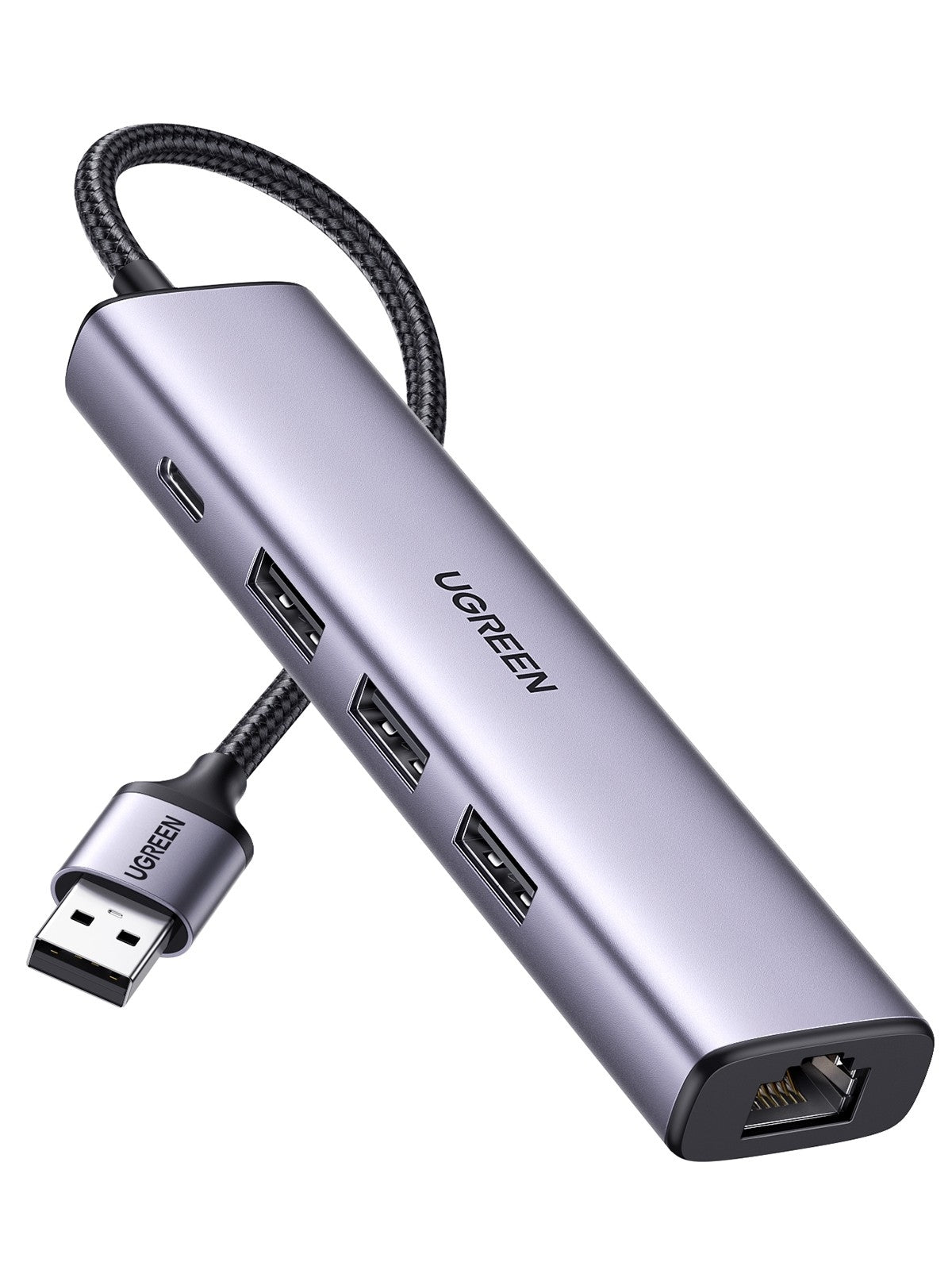 UGREEN 60554 USB 3.0 to Ethernet Adapter 5 in 1 Multiport Hub with Gigabit RJ45 - SuperSaverAU - view 1