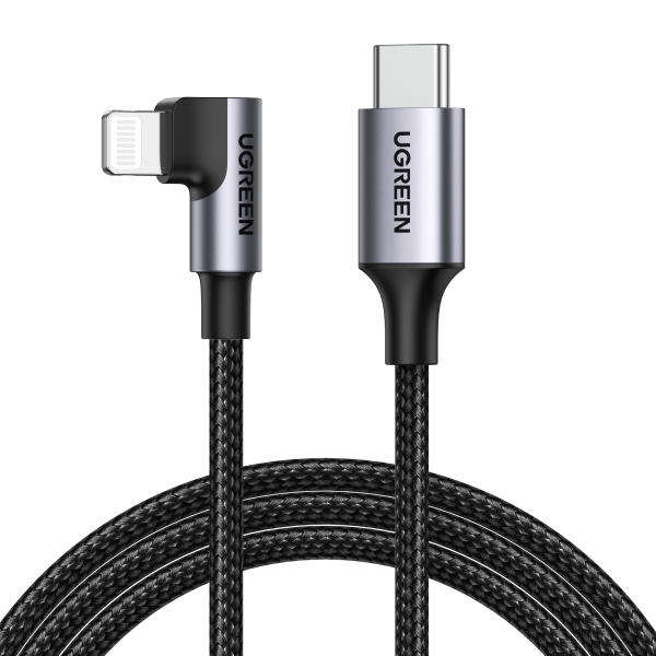 UGREEN 60765 90 Degree USB-C to iPhone 8-pin Cable 2M - SuperSaverAU - view 1