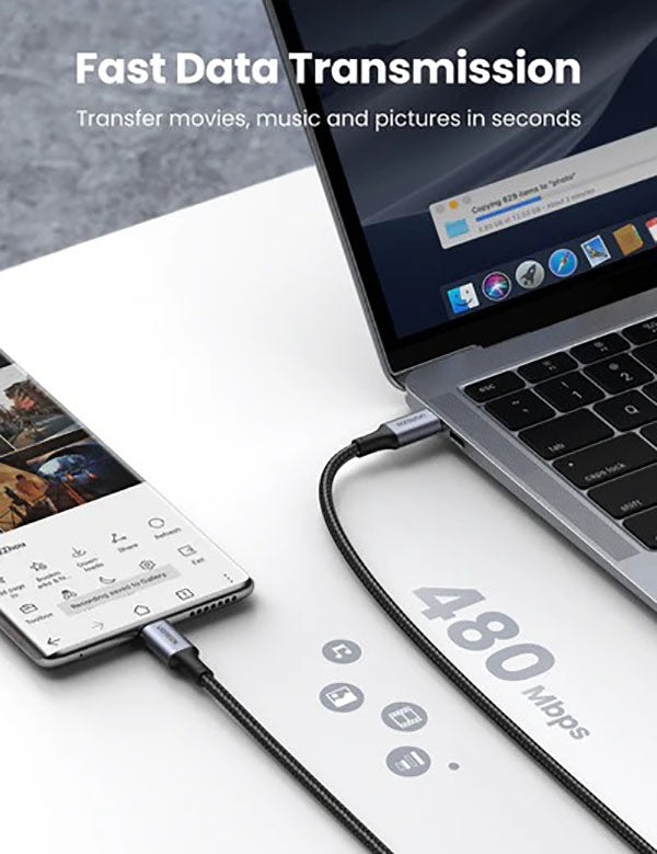 UGREEN 100W USB-C to USB-C PD Fast Charging Cable 1M