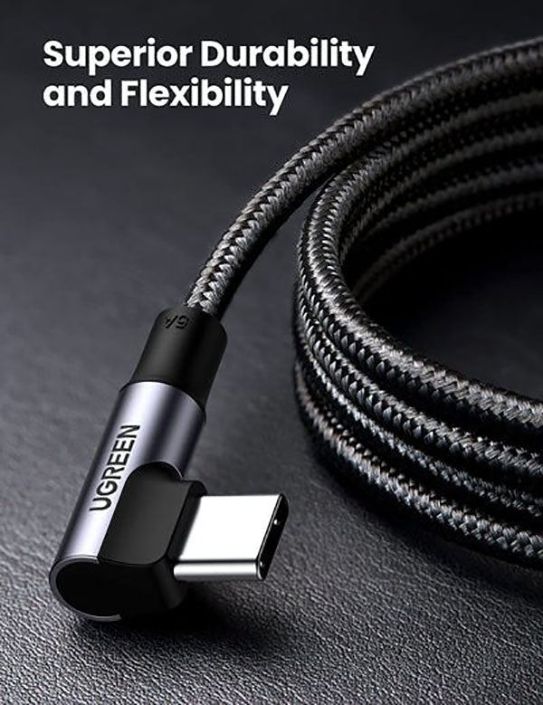 UGREEN 100W Right Angle USB-C to USB-C Cable 2M