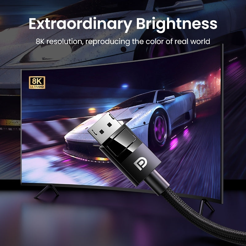 UGREEN 8K DisplayPort 1.4 Cable 1M, 32.4Gbps, Dynamic HDR, Multi-Purpose - SuperSaverAU - view 3