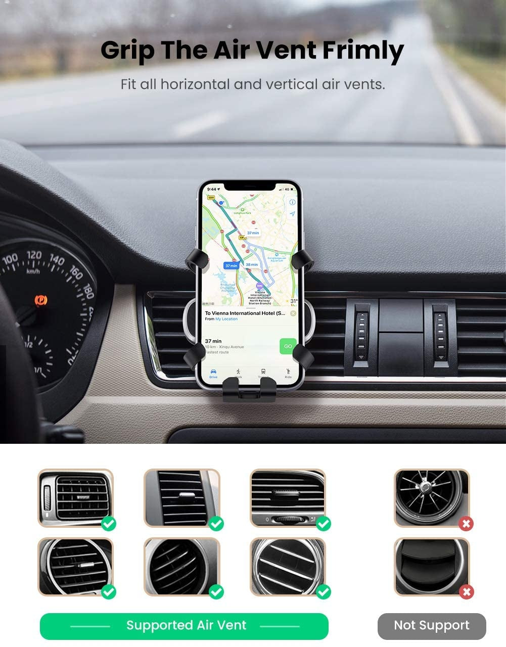 UGreen Gravity Phone Holder for Car (80539) - SuperSaverAU - view 3