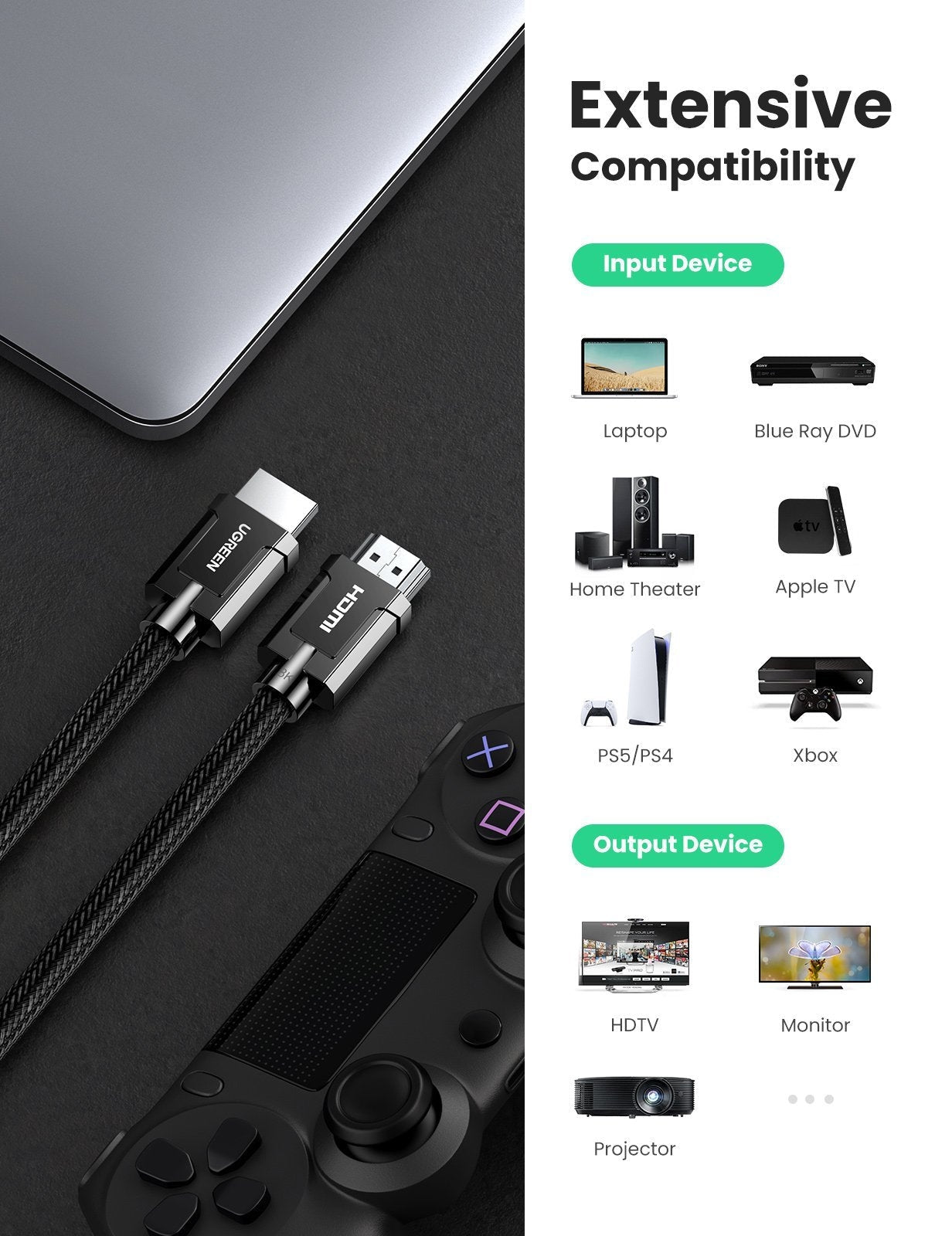 UGREEN 80602 8K HDMI 2.1 Cable 3M - SuperSaverAU - view 4